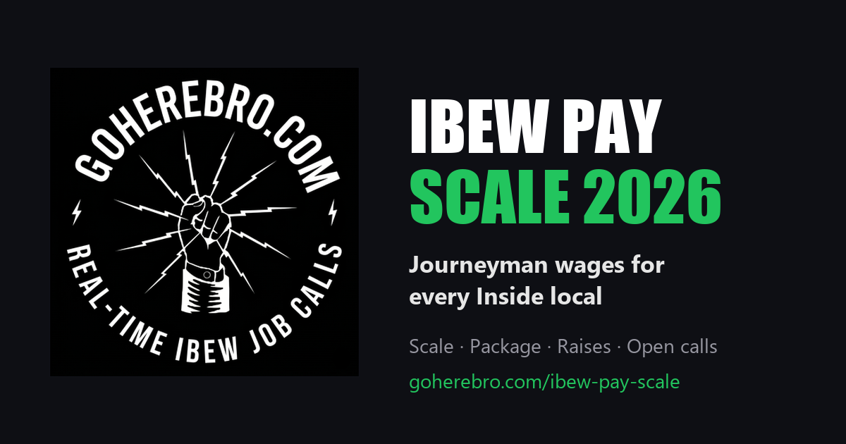 IBEW Pay Scales 2026: All 241 Locals ($10–$95/hr + Open Calls) | GoHereBro